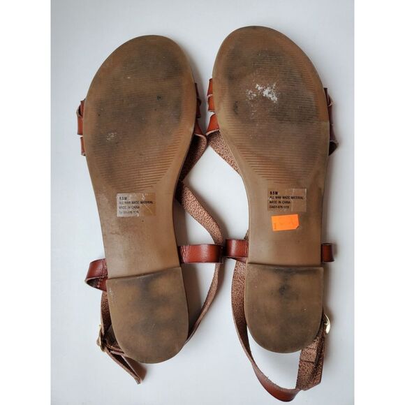 Women's brown‎ crisscross sandals size 9.5 brand is David Aaron - Picture 5 of 5